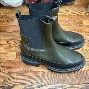 New All Saints Olive Green Ankle Boots